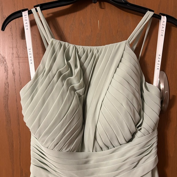 Azazie Gaia Dusty Sage Bridesmaid Dress - Picture 5 of 8